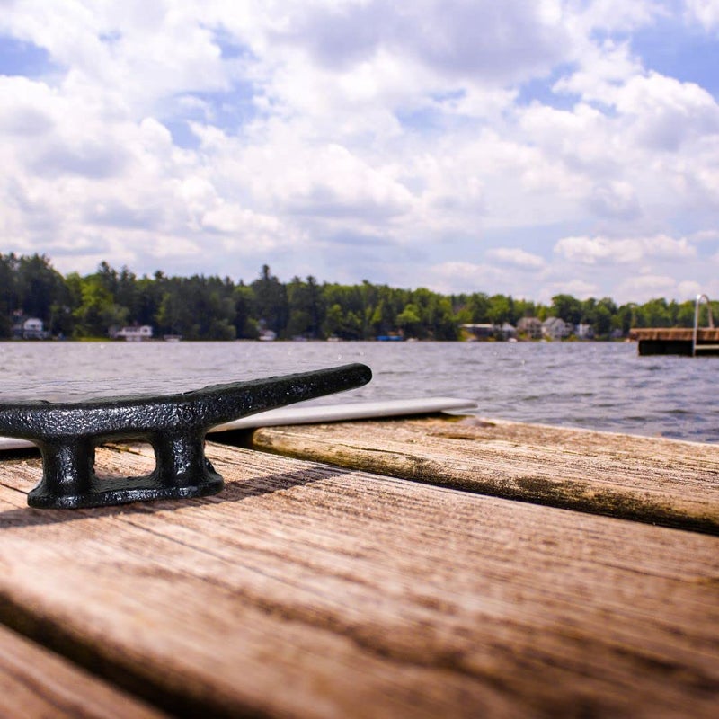 Simplified Living 6" Boat Dock Cleats: Electrophoretic Coated Black Boat Dock Cleats 8 Pack - Image 3